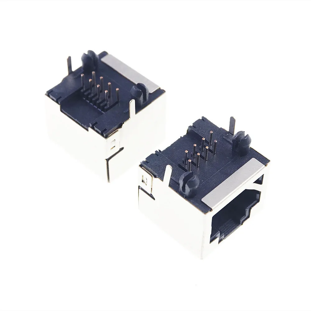 20 шт. RJ45 Однопортовый экранированный модульный PCB Jack 8P8C прямоугольный сквозной