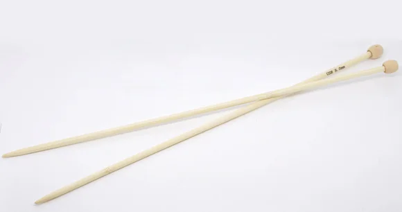 

2 PCs 5mm Bamboo Single Pointed Knitting Needles For Crafts Single Cusp Crochet Hooks Set Natural Kniting Needles 34cm Long 2022