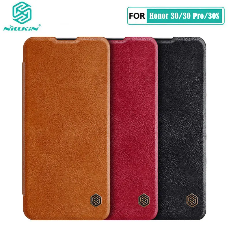 

Caes for Huawei Honor 30 Pro 30S Nillkin Qin Series PU Leather Flip Cove for Huawei Honor 30 Case