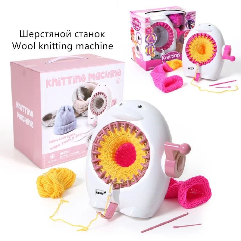 Вязальная машина для шерсти 22 иглы Пингвин вертикальный счет ручной шарф шляпа