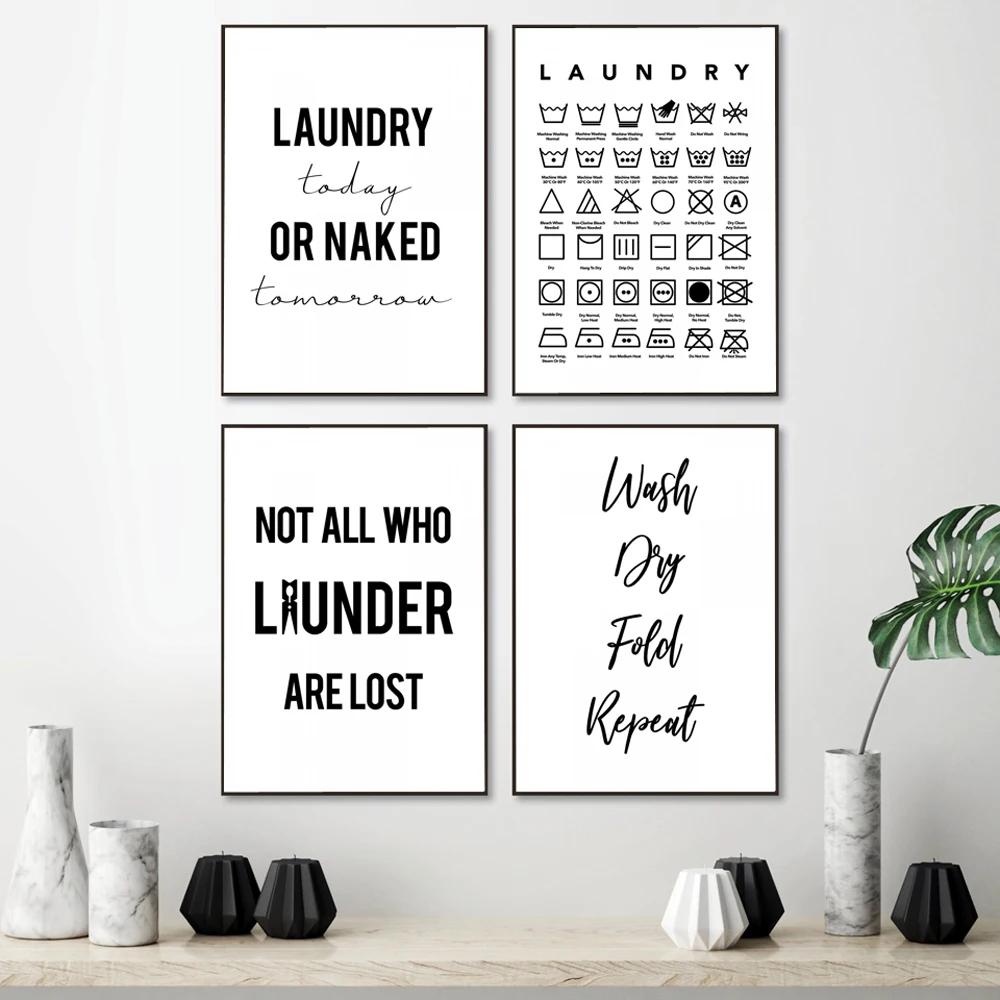 

Laundry Today Room Wall Decor Laundry Funny Signs Canvas Prints and Posters Wash Dry Fold Art Painting Pictures Wall картины
