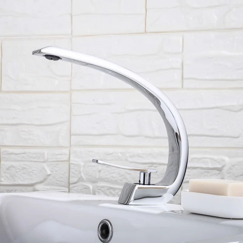 Элегантный медный смеситель Moon для горячей и холодной воды ванной комнаты