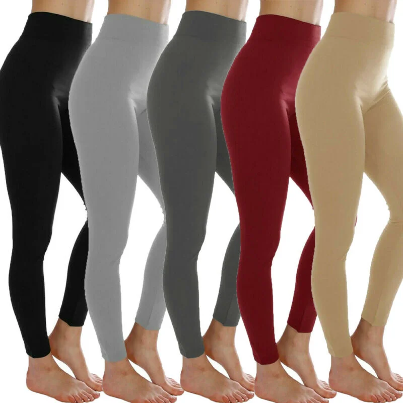 

Women's high waist elastic net, sports pants, solid color, black, white, red wine, autumn and winter