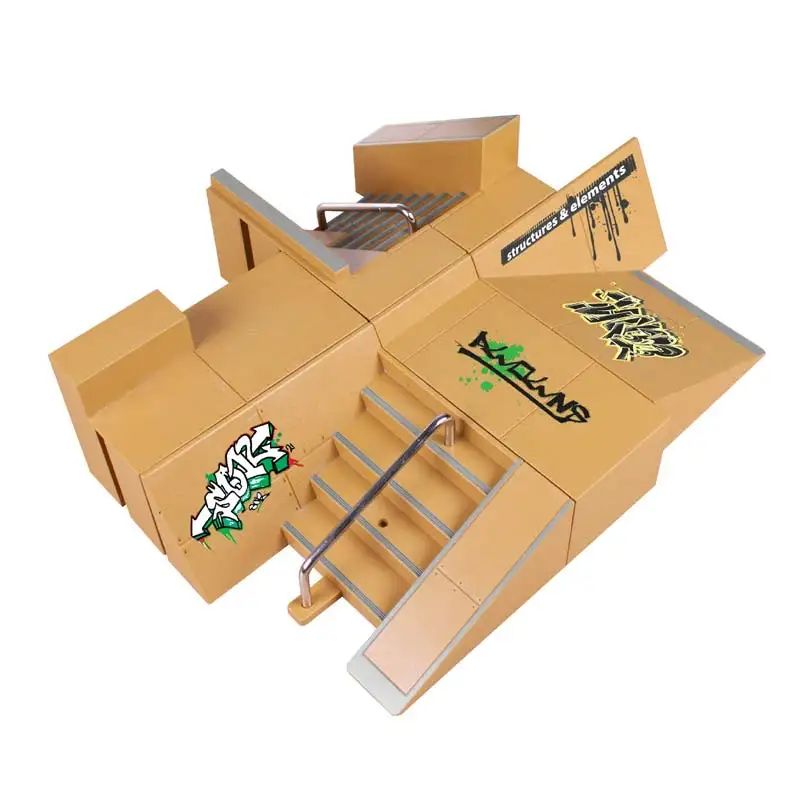 Мини скейтборд из сплава для пальцев Комбинированные игрушки Детский рампа трек