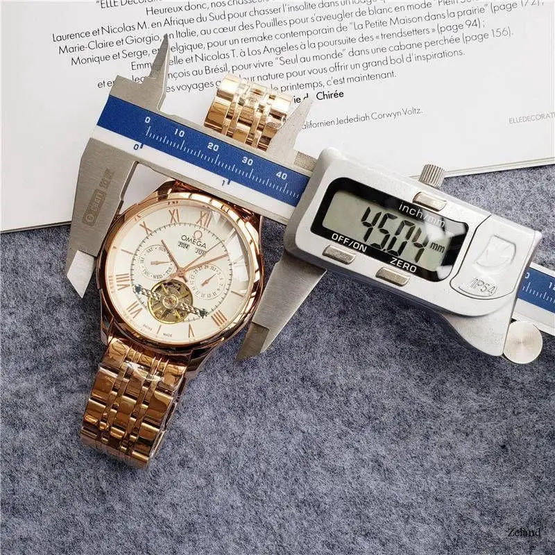 

Omega- Luxury Brand Ceramic Bezel Mens Mechanical 007 Automatic Movement Men Watch Designer Watches Wristwatches 413412