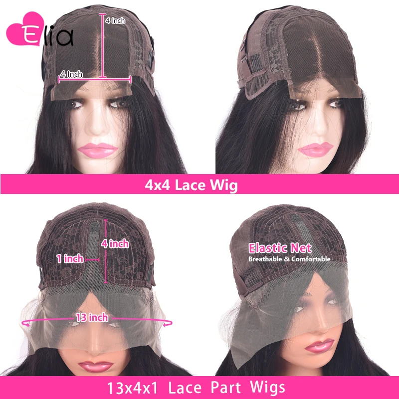 

Elia 4x4 Lace Closure Wig Kinky Curly Red Orange Ginger Colored Human Hair Wigs For Black Women 180 Density HD Lace 30 Inch 2021
