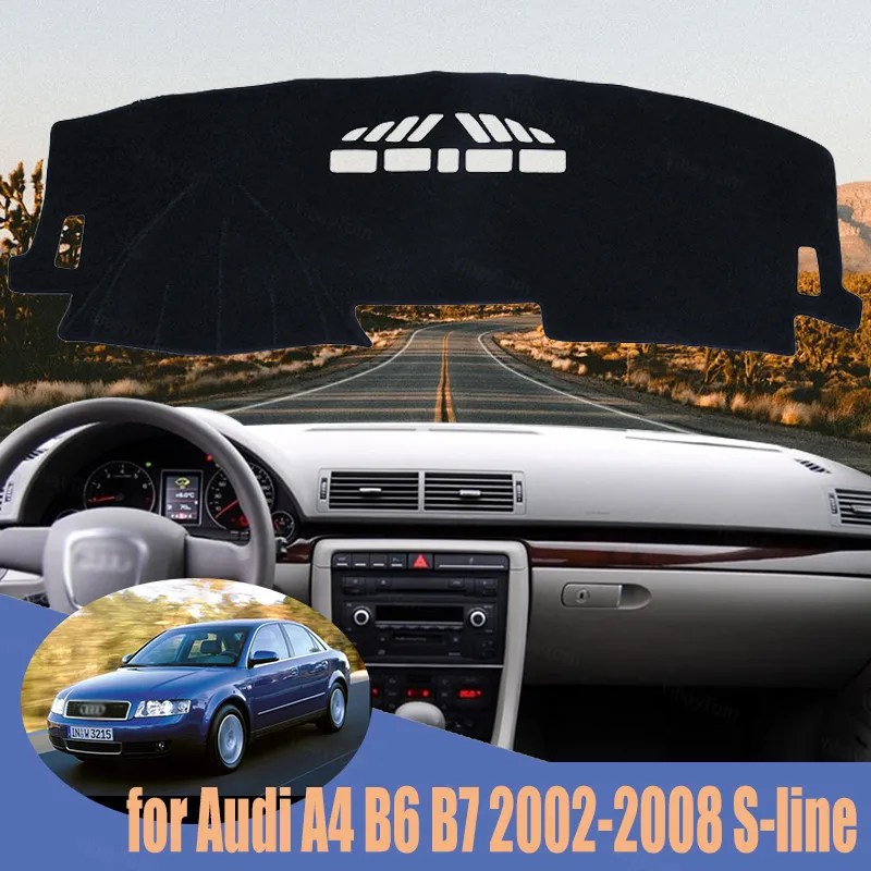 

Dash Cover Mat Dashmat Dashboard Cover Protective Sheet Carpet for Audi A4 B6 B7 2002-2008 S-line Styling