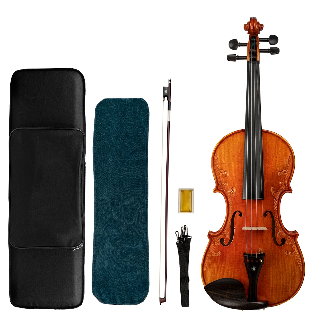 LOMMI 4/4 3/4 1/2 1/4 1/8 Handmade Violin Baroque Carved Violino Strong Tone Fiddle Excellent Vintage Stradivarius Bow Case |