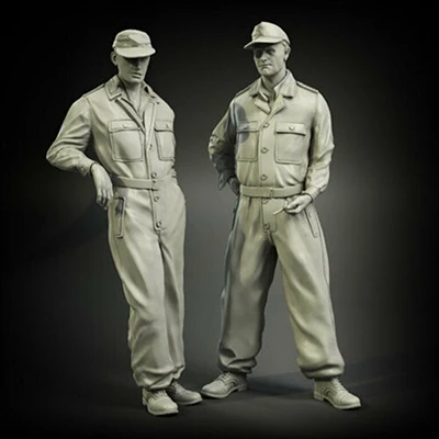 Unassambled 1/35 древних сотрудников стенд и включает в себя 2 статуэтка виде набор