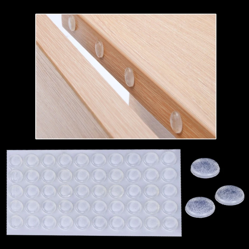 

50Pcs Door Stops Stopper Silicone Cabinet Self Adhesive Bumper Damper Buffer Pad