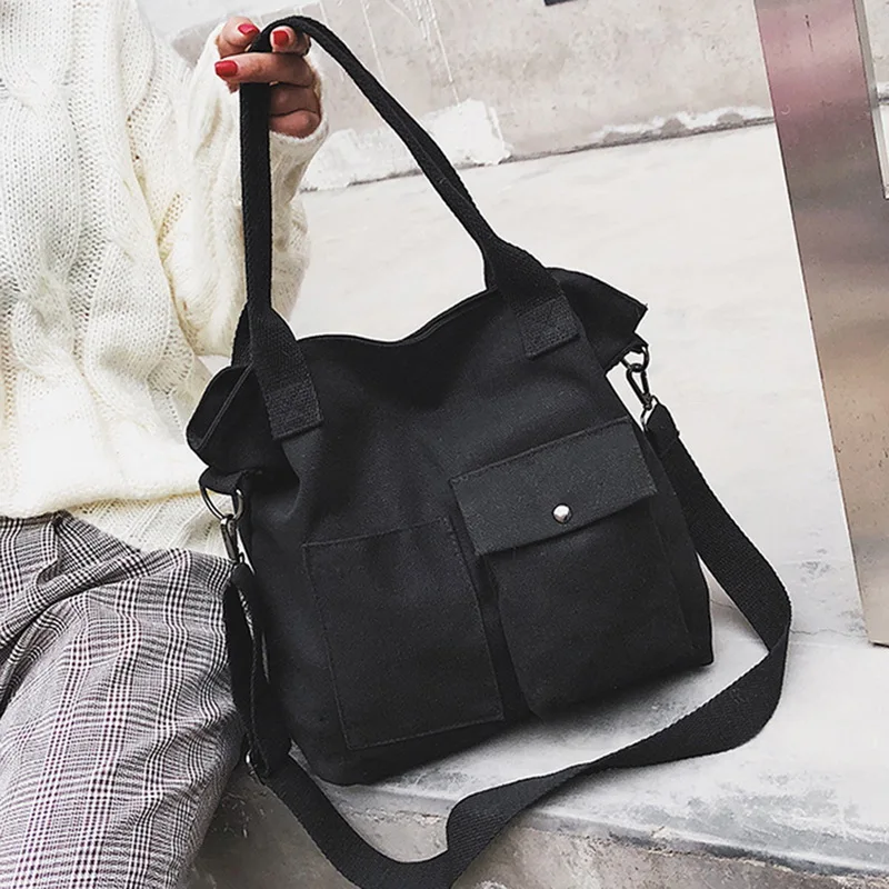 black(style2) Adisputent Women's Multi-pockets Shoulder Bag New Fashion Portable Outdoor Travel Zipper Multi-functions Large Capacity Handbags - Цвет: black(style2)