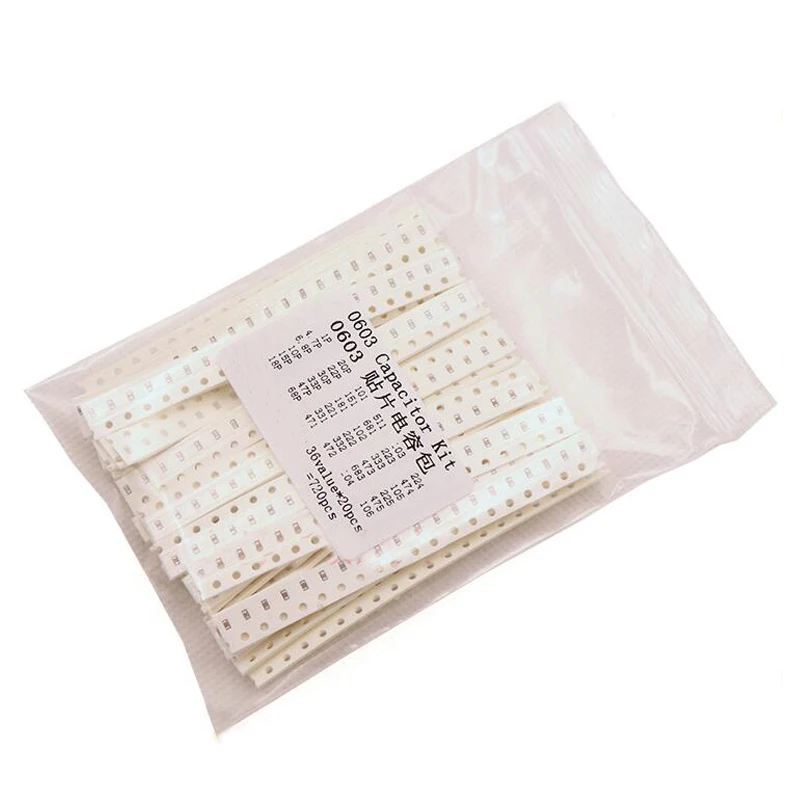 Набор конденсаторов SMD 320 шт. 720 2500 0603 0805 разные наборы 16/36/50 значений 10PF-22UF 1206 -