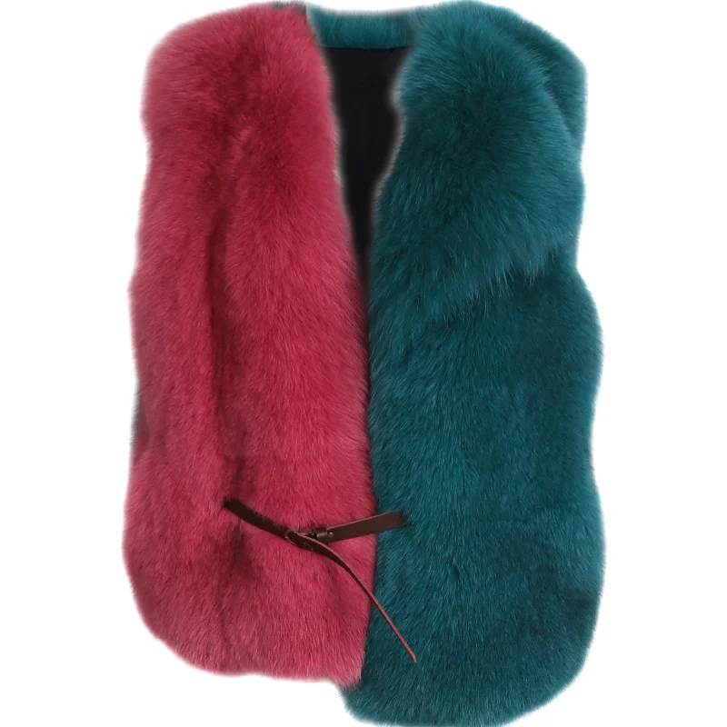 

SHZQ Ladies Fur Gilet Women Real Fur Gilet Natural Fur Vest