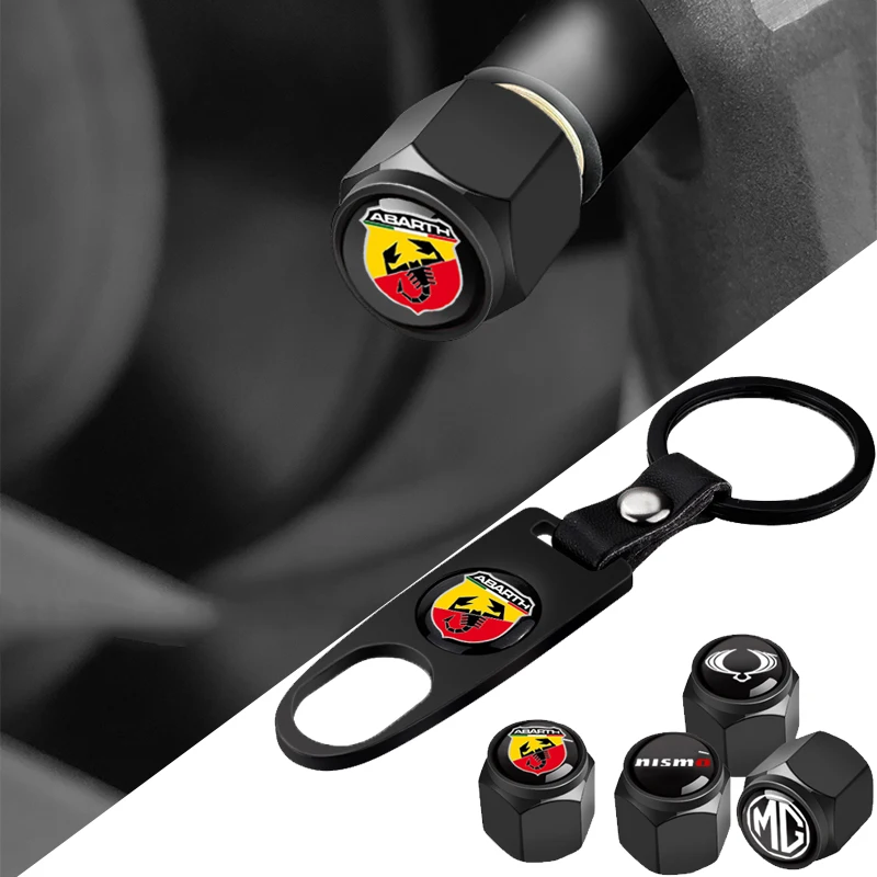 

5pcs Car Tire Valve Caps With Wheel Wrench Keychain Exterior Accessories For Toyota Corolla Rav4 Auris Camry Yaris CHR Avensis