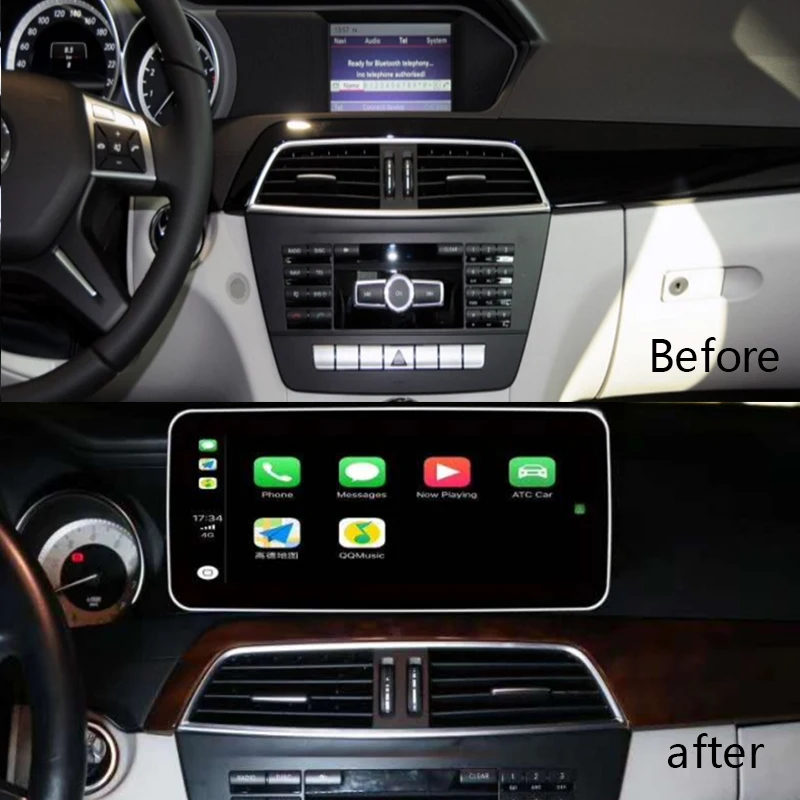 구매 GeHang Qualcomm 차량용 라디오 2 Din Android 11 6 + 128G 스테레오 수신기 Bluetooth Carplay 무선 메르세데스 벤츠 C W204 S204 W250