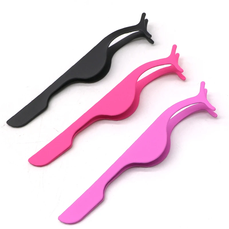 

5/3/2pcs False Eyelash Tweezers Extension Clip T-shape Fake Eyelash Curler Stainless Steel Nipper Tool Clamp Makeup Tools