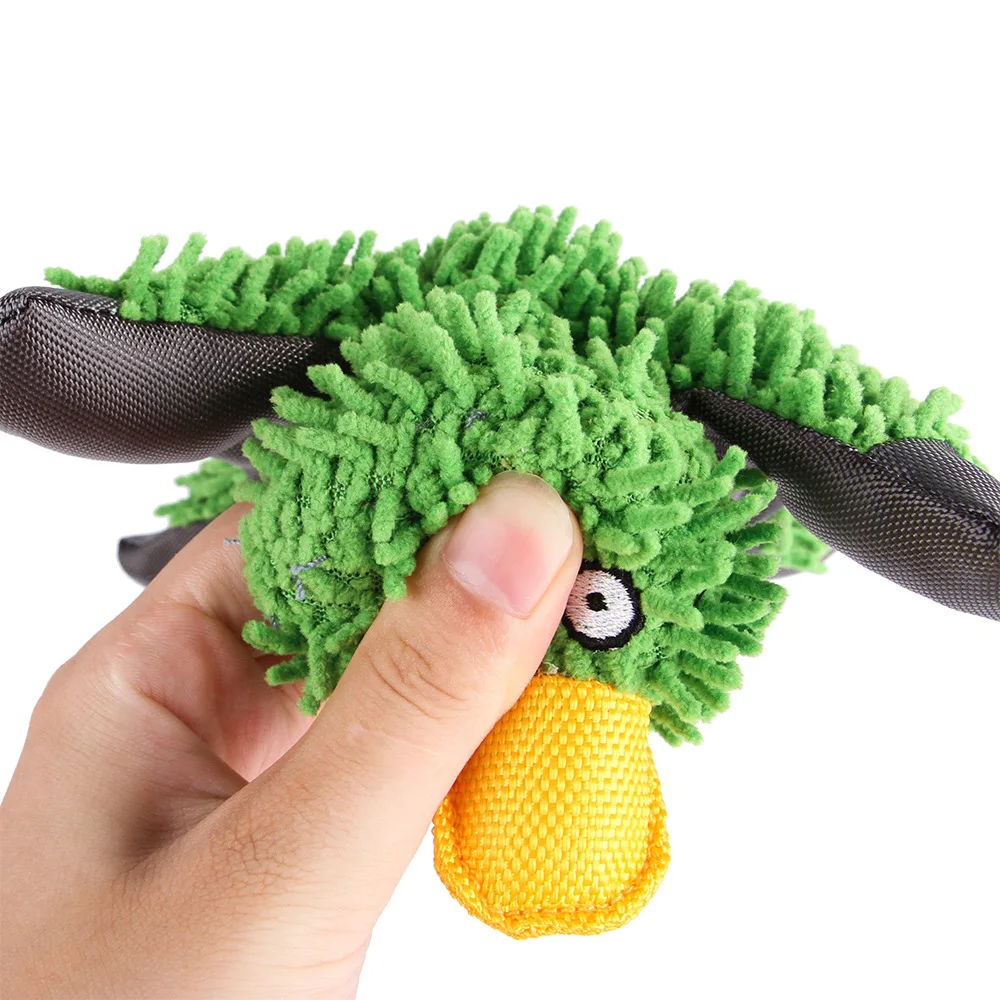 Игрушка для собак Pet Dog Squeaky Toy Durable Cute Papa Duck Making Sound Plush Puppy Chew Toys Training Teething For Small Medium Dogs.