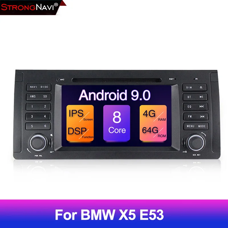 1 din 7 ''Android 9 0 автомобильный dvd плеер для BMW E53 X5 8 ядер авто радио Автомобильный