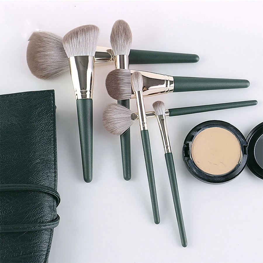 

Makeup Brushes 14Pcs Kit for Powder Foundation Blush Blending Eye Shadow Cosmetics Tool with Matte Handle Portable Brush Bag Syn