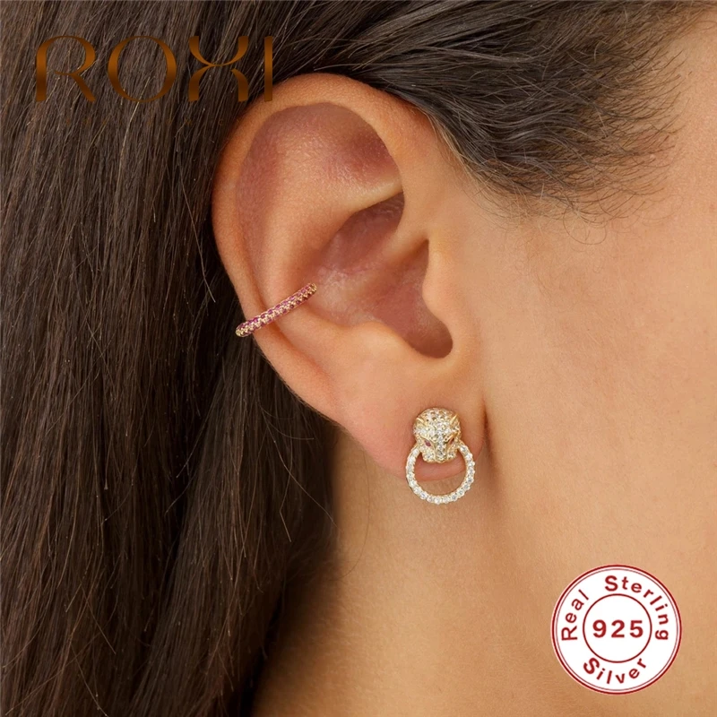 Женские серьги-манжеты ROXI из стерлингового серебра 925 пробы с кристаллом