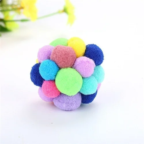 

2020 Fun Cat Toy Ball Catnip Handmade Bell Ball Pet Supplies Pet Toy Cat and Dog Built-in Scratching Device