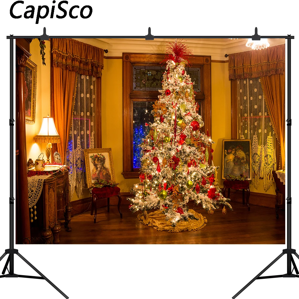 Capisco Рождественский фон для фотосъемки интерьера винтажный портретной украшения