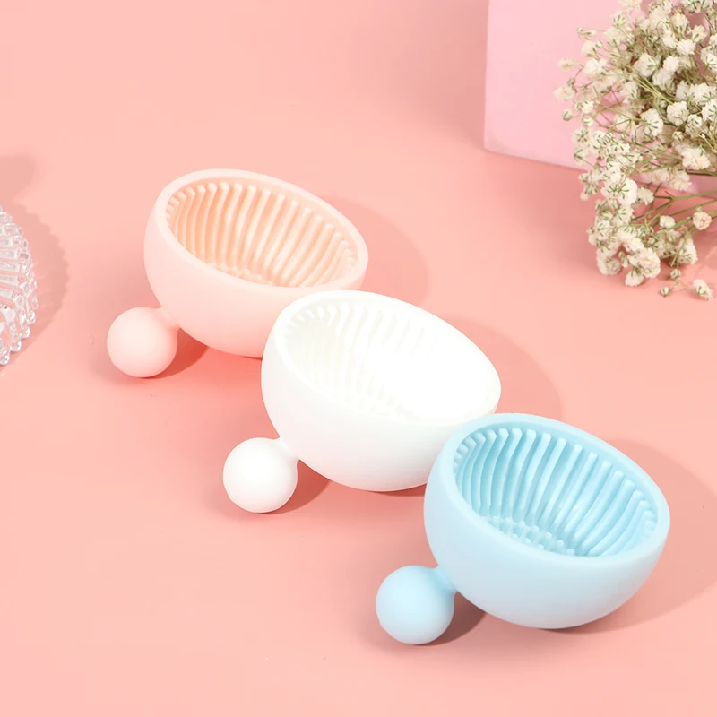 

Silicone Makeup Brush Cleaner Pad Washing Scrubber Board Cleaning Mat Hand Tool