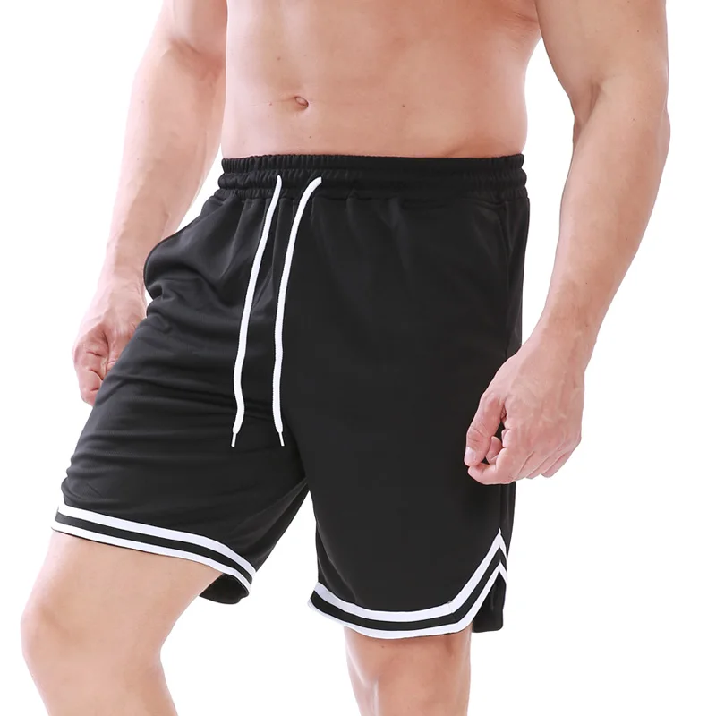 Черные быстросохнущие пляжные шорты для бега и фитнеса, мужские летние спортивные тренировочные шорты для фитнеса, новинка 2021