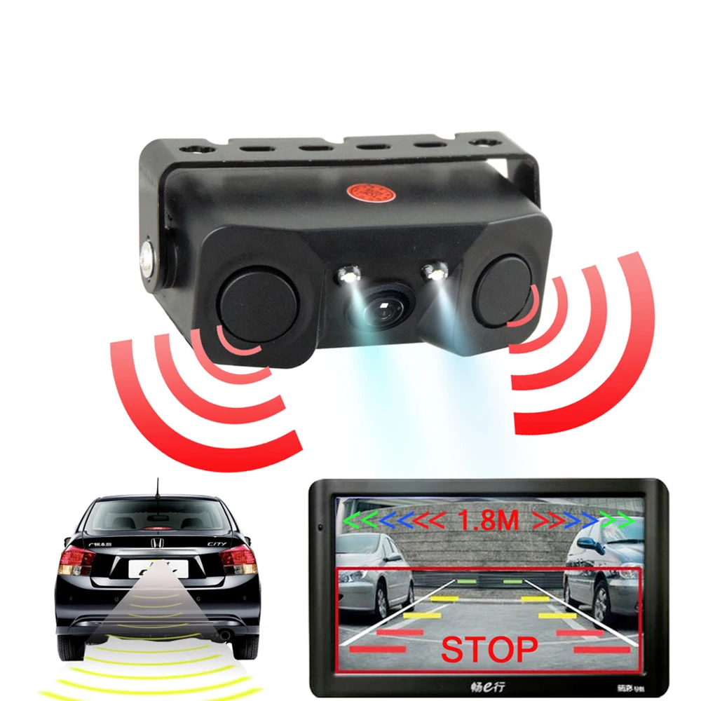 Камера заднего вида Hoxiao AHD 1080P 12V HD парковочный монитор водонепроницаемая камера светодиодный Радар 12|Камеры