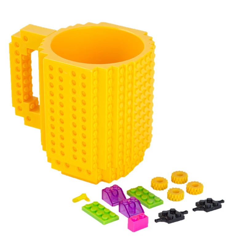 

Home Fun Building Blocks Puzzle Cup Personality Assembling DIY Mug Water Cup Art Handy Coffee Mark Friends Gift Home Ornaments
