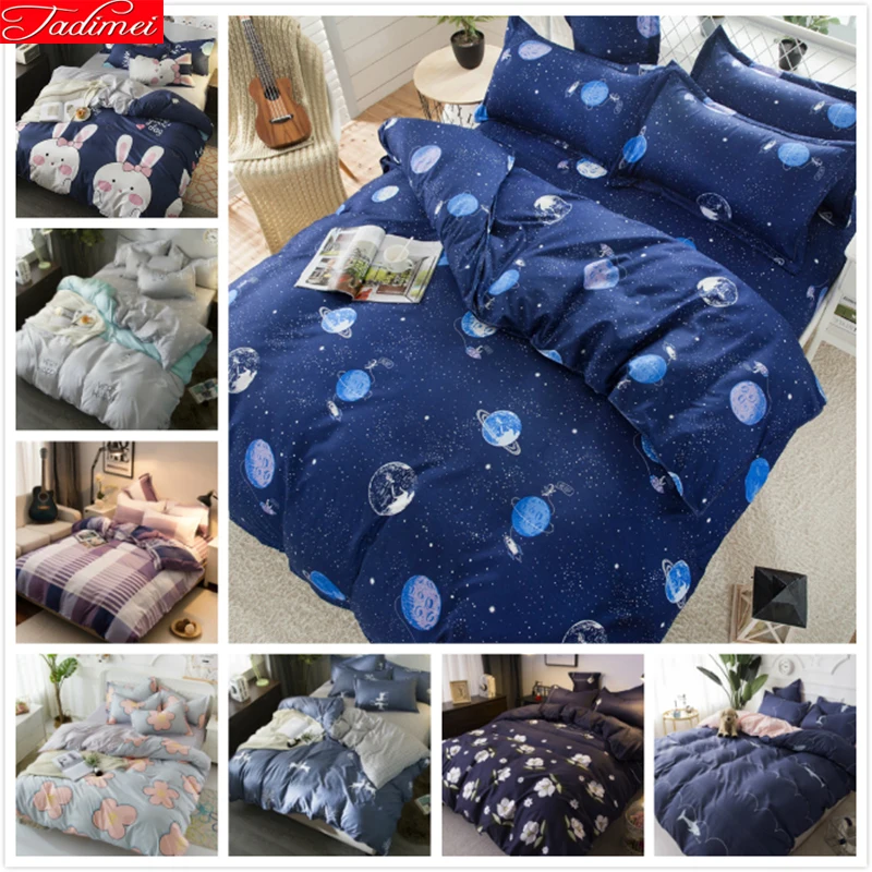 Звёздное небо Вселенной узор постельное белье 3/4 шт. Постельное для взрослых и