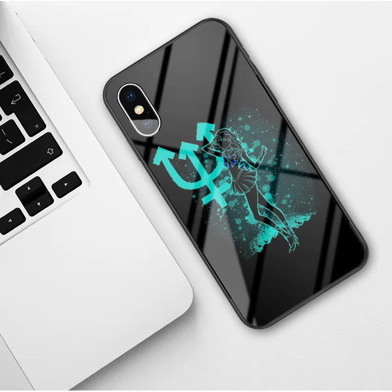 Чехол для телефона Sailor Moon японского аниме Kawaii для iPhone XR 6 6S 7 8 Puls X XS MAX, чехлы из закаленного стекла, чехол для iPhone 11 Pro Max