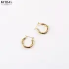 KITEAL горячие продажи 18KGP Позолоченные Духи женские серьги женские 2020 двойные витые серьги для женщин ювелирные изделия 2020