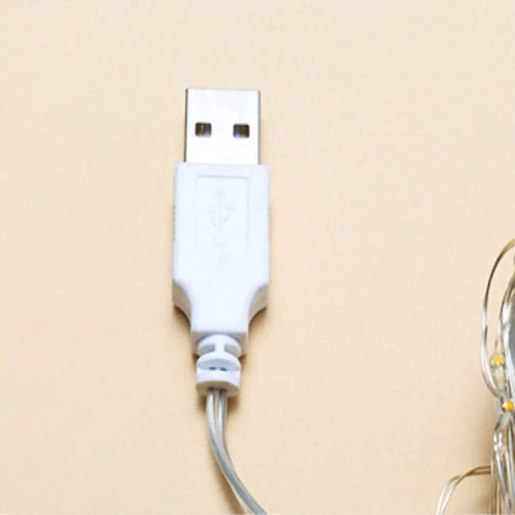 Открытый Солнечный медный провод Кнопка лампа струна спальня комната креативный