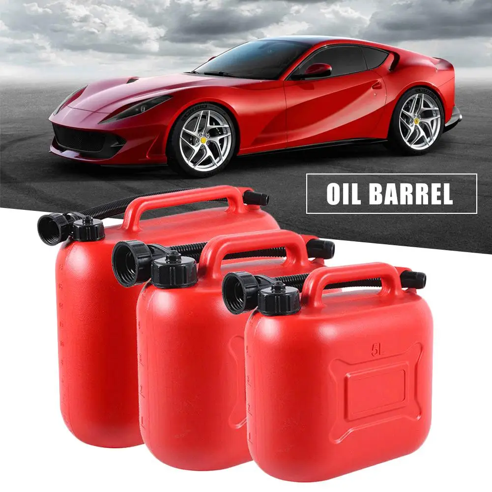 

Gas Can Gasoline Oil Container 10L Fuel Tanks Plastic Petrol Cans Red Cans With Scale Thickened Anti-static Fuel Canister