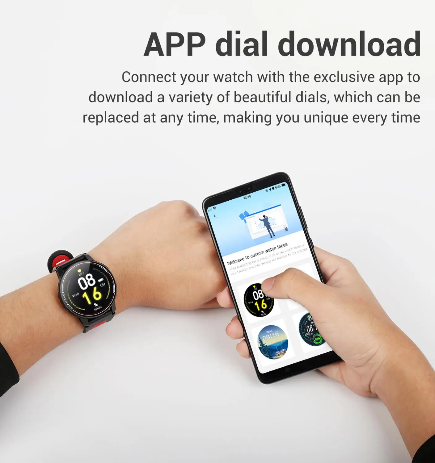 

Smart Watch IP68 Waterproof Sports Smartwatch Fitness Heart Rate Tracker Women Men Smart Watch For iOS Android Outdoor Sports