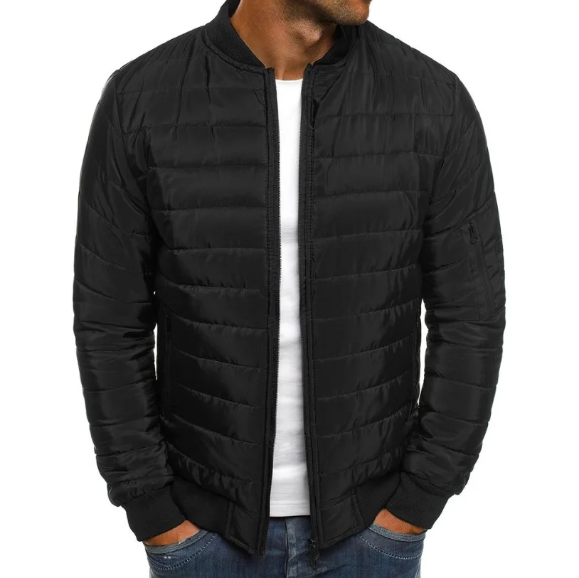 

New 2020 Winter Jacket Mens Clothing Fashion Solid Stand Collar Casual Loose Keep Warm Coats Jackets Cotton Clothes Youth Trend