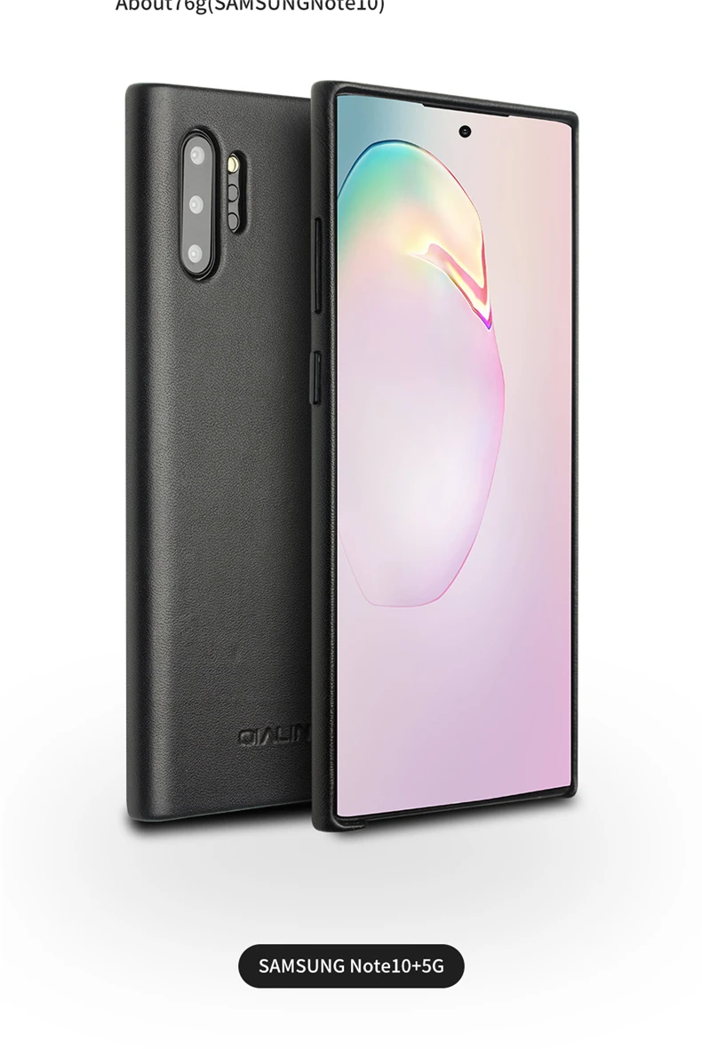 QIALINO модный подлинный кожаный тонкий чехол для samsung Galaxy Note 10 Роскошный ультра тонкий чехол для Galaxy Note 10 Plus 5G