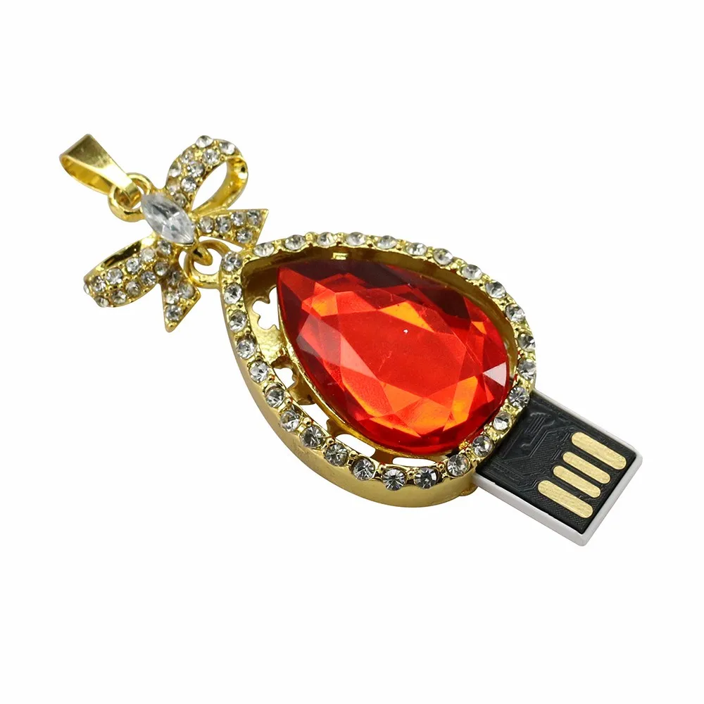 Ювелирные изделия реальной емкости Стразы с кристаллами USB флеш накопитель 2 0