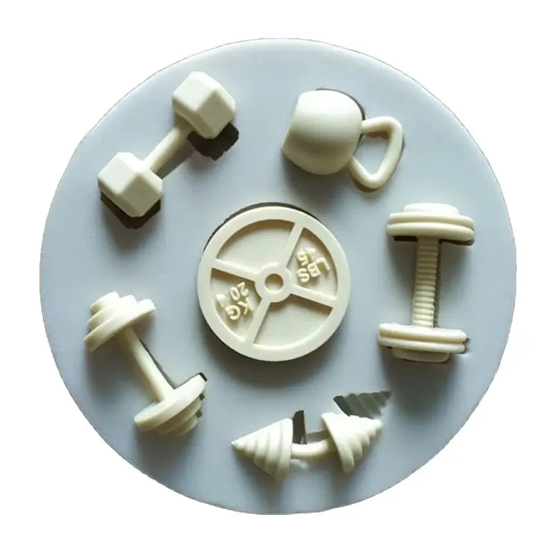 

Cake Tools Sports Fitness Workout Exercise Dumbbell Silicone Mold Decorating Cupcake Decorating Gumpaste Fondant Cake Tool K272
