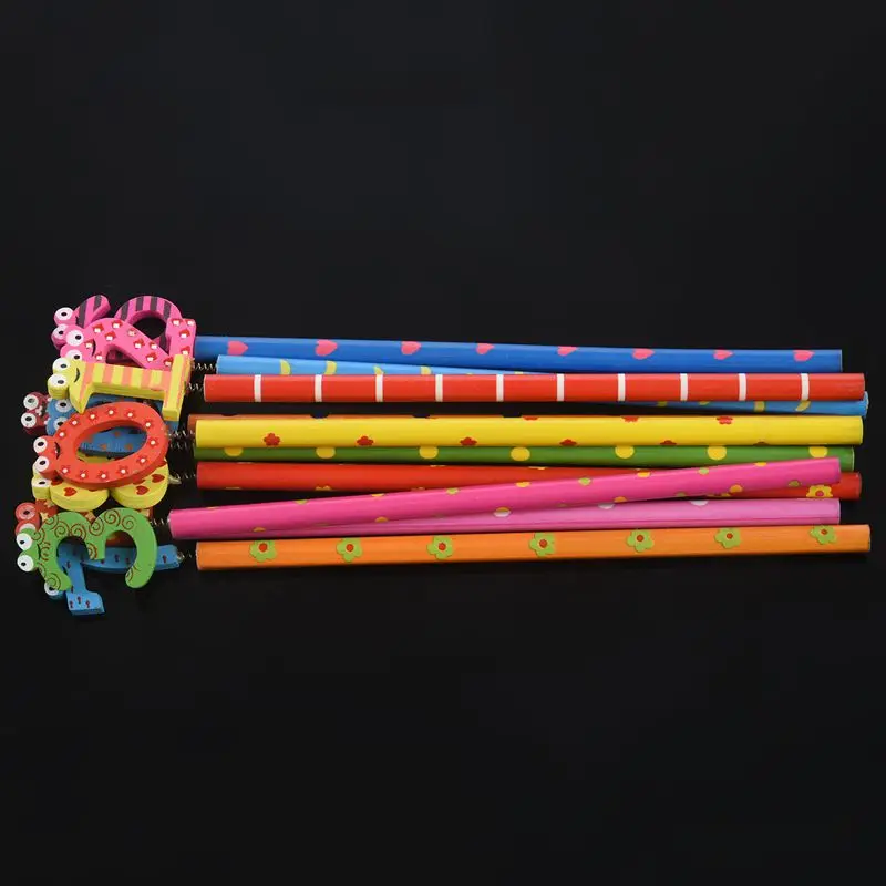 

10pcs Cute Wooden Number 0-9 Pencils For Kids---Random Pattern