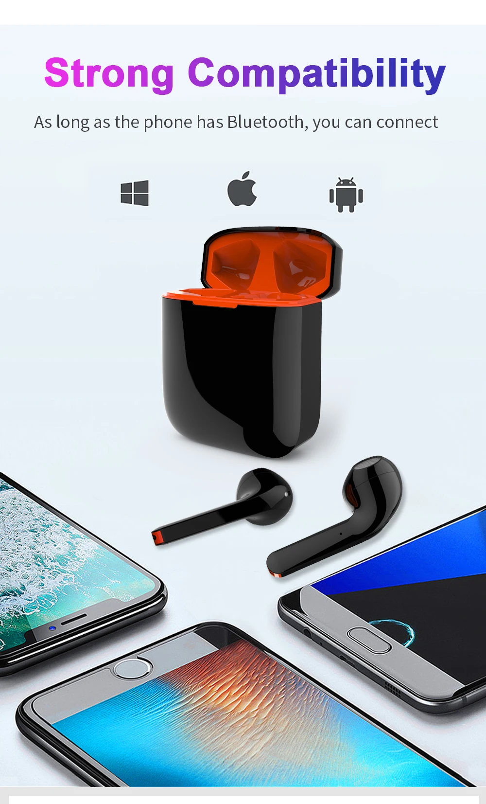 Новые tws наушники bluetooth 5,0 Беспроводные наушники с сенсорным управлением спортивные мини стерео наушники pk i9s i11 i12