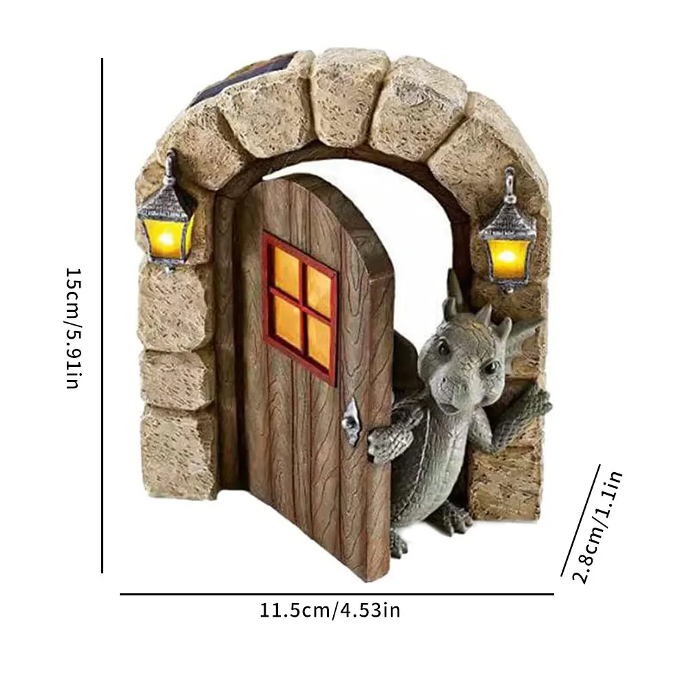 Полимерные украшения в виде динозавра для восхождения окна двери дерева двора