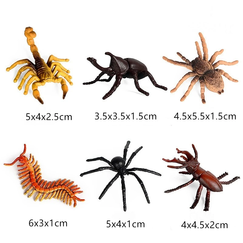Выставка пауков и бабочек. Насекомые Дикие животные игрушки для детей. Набор животных 9618-59.