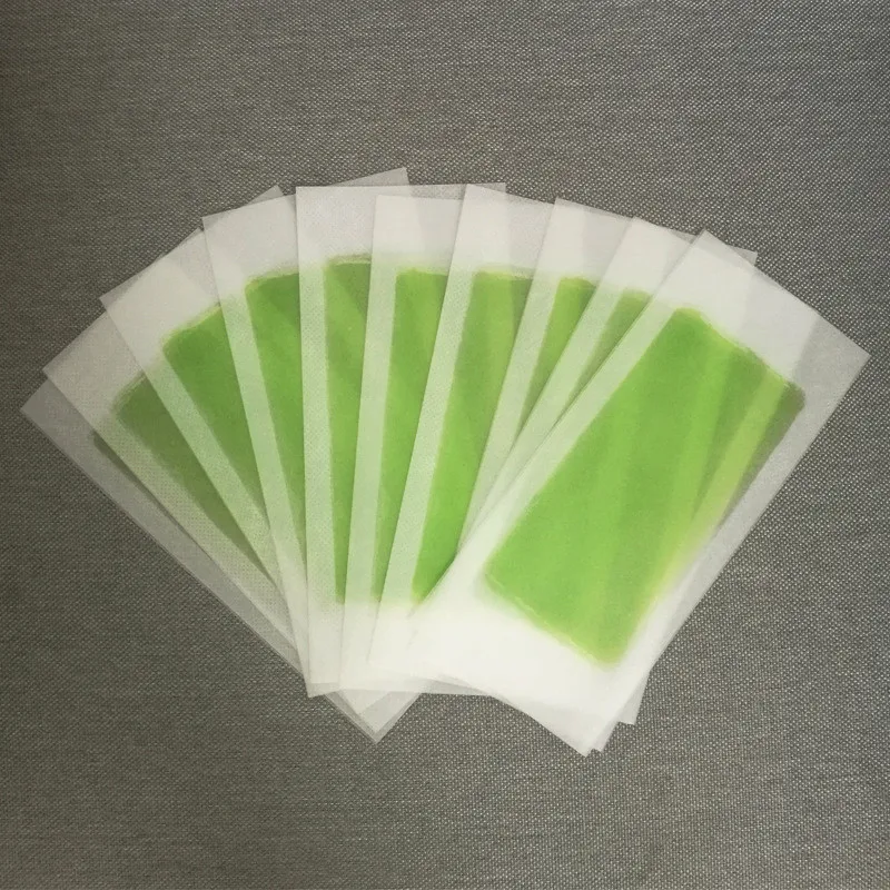 10PC Green 20 шт = 10 листов, летняя профессиональная эпиляция, восковые полоски для депиляции, двухсторонняя холодная Восковая бумага для бикини, ног, тела, лица - Цвет: 10PC Green