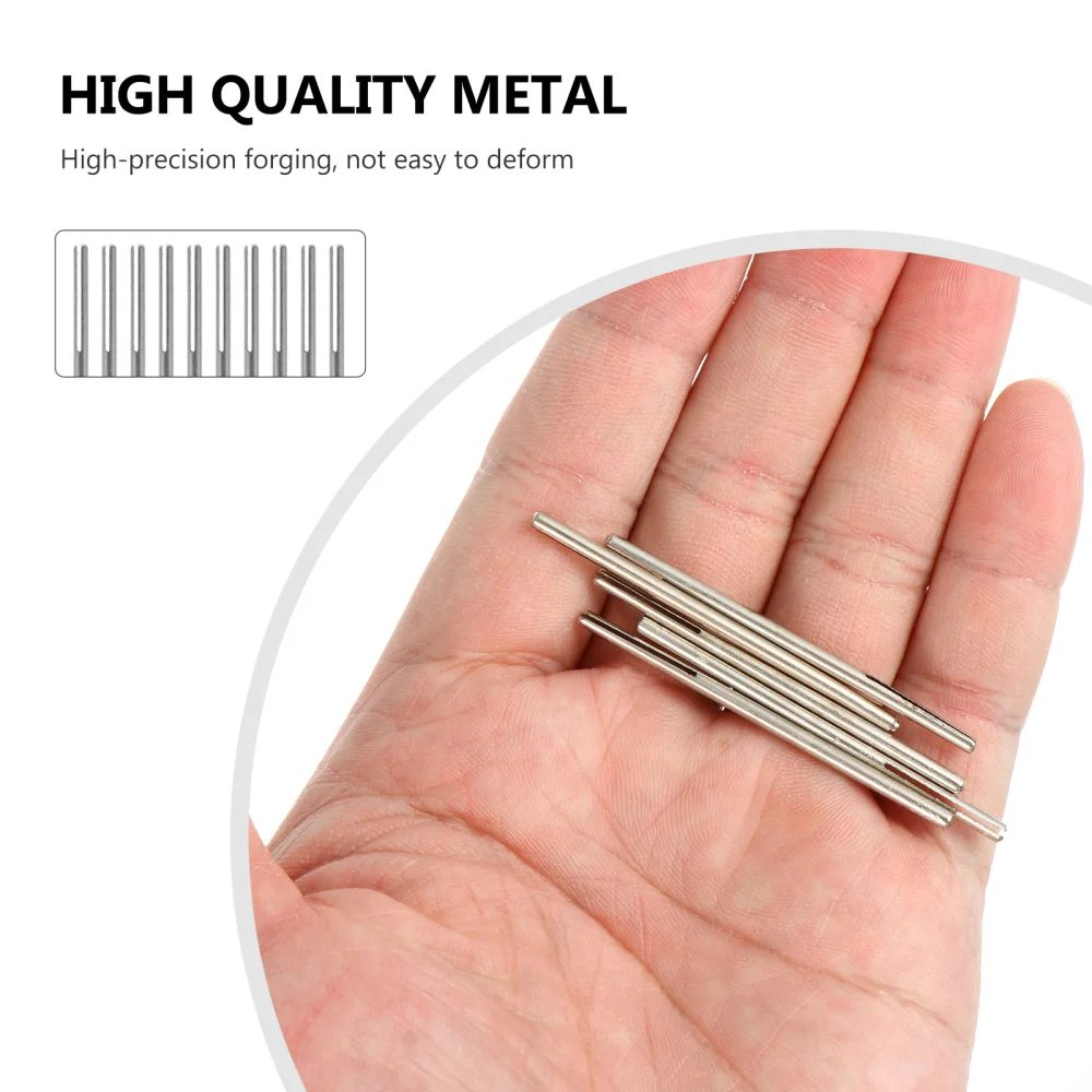 

10 Pcs 1 Bag Simple Fixing Rods Sandpaper Clips Clamping Rods Mandrels (Silver)