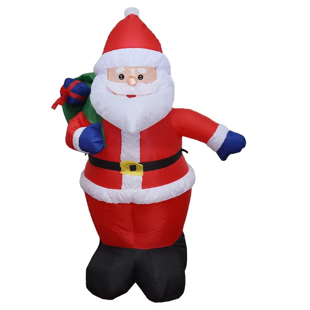 

120cm Christmas Inflatable Santa Claus With LED Light, Cartoon Giant Santa Claus Christmas Inflatable Toys Xmas Party Balloons