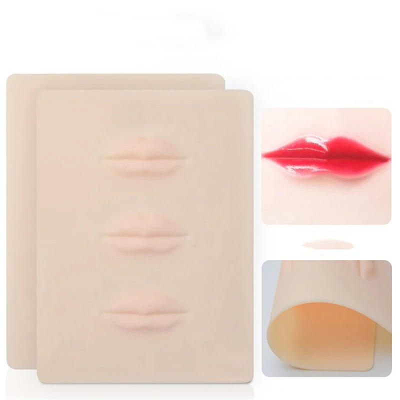 1 шт. силиконовый Перманентный макияж для тренировки кожи губ тату поддельная