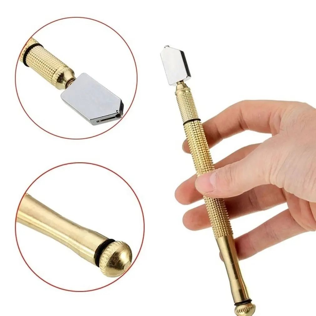 

Professional Diamond Cutter Glass Wheel Blade Non Slip Metal Handle 168mm For Diy Tile Mirror Crafts Hand Cutting Tools