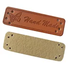 Этикетки для одежды ручной работы из искусственной кожи с логотипом бабочки для подарочной сумки аксессуары ручной работы для шитья кожаные декоративные бирки